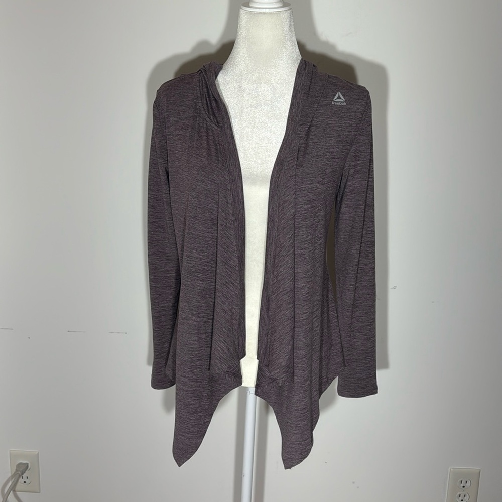 Reebok Purple Hooded Athletic Cardigan Size XS